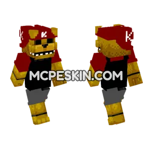 FNAF Golden Freddy Skin Minecraft Bedrock skin