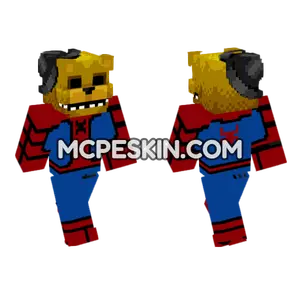 FNAF Spiderman Golden Freddy Minecraft Bedrock skin
