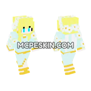 Fox Shy Bunny Angel Minecraft Bedrock skin