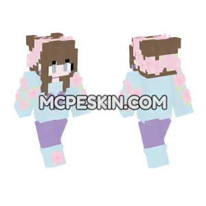FoxshyBunny Cherry Blossom Pastel Minecraft Bedrock skin