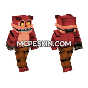 Foxy Fredbear's Family Diner Minecraft Bedrock skin