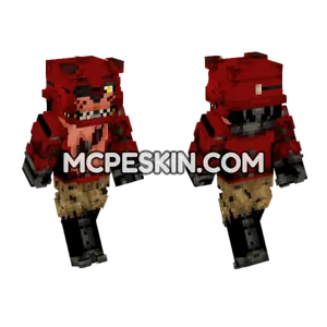 Foxy The Pirate Fox Minecraft Bedrock skin