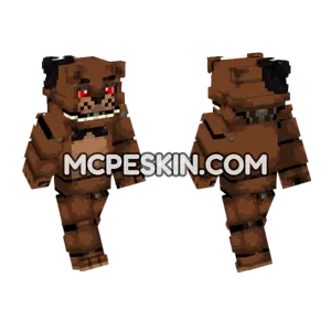 Freddy Fazbear Night Mode Minecraft Bedrock skin