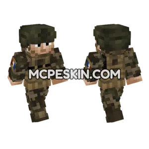 French Army Soldier Minecraft Bedrock skin