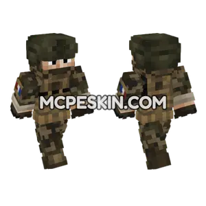 French Army Soldier V2 Minecraft Bedrock skin