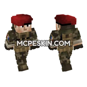 French Army Soldier V3 Minecraft Bedrock skin