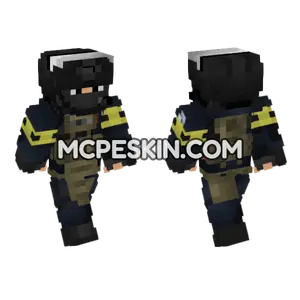 French Police GIGN Operator Minecraft Bedrock skin