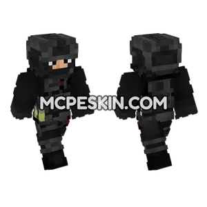 Full Black Kit V1 Minecraft Bedrock skin