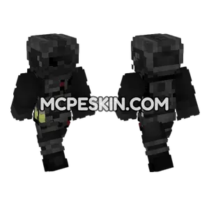 Full Black Kit V2 Minecraft Bedrock skin