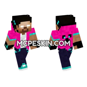 Gamer 22 Pink Jacket Minecraft Bedrock skin