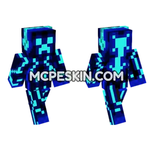 Gamer Creeper Neon Minecraft Bedrock skin