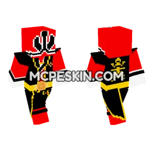 Geduo Shinken Red Minecraft Bedrock skin
