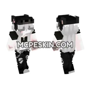 Ghostly White Hoodie Minecraft Bedrock skin