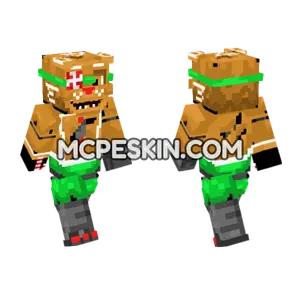 Gingerbread Foxy Minecraft Bedrock skin