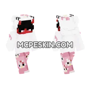 Girl3 Pink Outfit Minecraft Bedrock skin