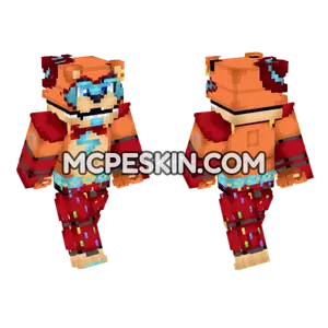 Glamrock Freddy Fanmade V2 Minecraft Bedrock skin