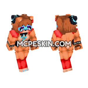 Glamrock Freddy Security Breach Minecraft Bedrock skin
