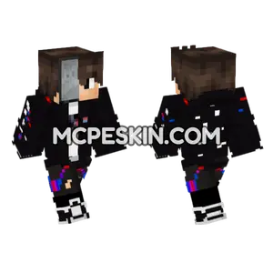Glitch Boy Minecraft Bedrock skin