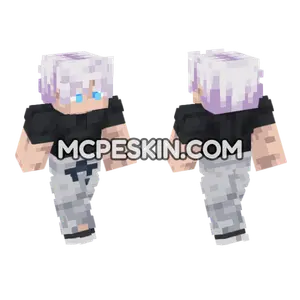 Gojo Satoru Anime Minecraft Bedrock skin