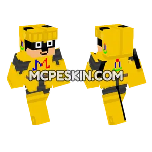 Golden Knight Costume Minecraft Bedrock skin
