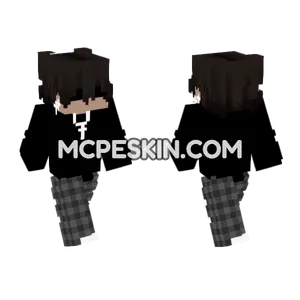 Goth Plaid Outfit Minecraft Bedrock skin