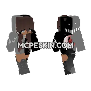 Gothic Moon Girl Minecraft Bedrock skin