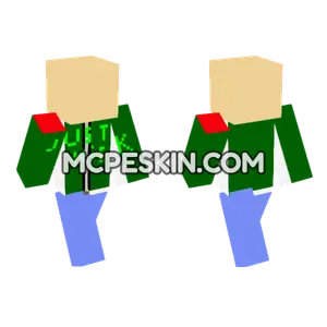Green and Blue Uniform Minecraft Bedrock skin