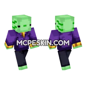 Green Axolotl Minecraft Bedrock skin