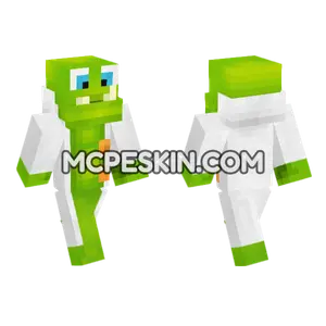 Green Blob Character Minecraft Bedrock skin