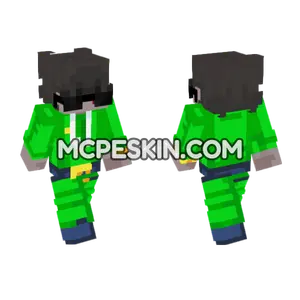 Green Business Suit Minecraft Bedrock skin
