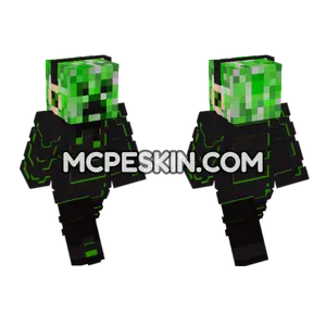 Green Creeper Skin Minecraft Bedrock skin