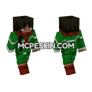 Green Girl Skin Minecraft Bedrock skin