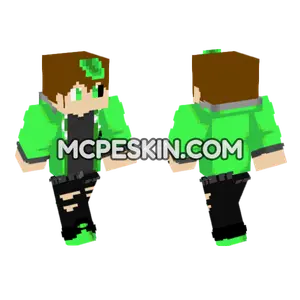 Green Glitch Hoodie
