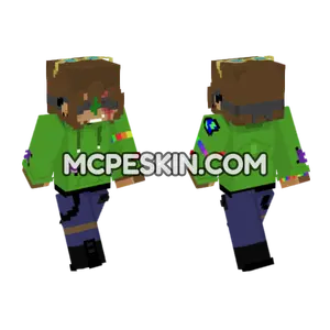 Green Hoodie Character Minecraft Bedrock skin