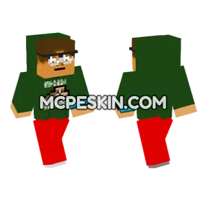 Green Hoodie Student