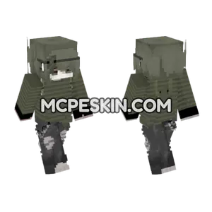 Green Military Outfit Minecraft Bedrock skin