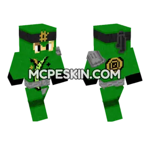 Green Ninja Outfit Minecraft Bedrock skin