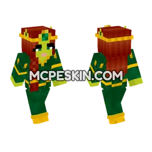 Green Reptile Skin Minecraft Bedrock skin
