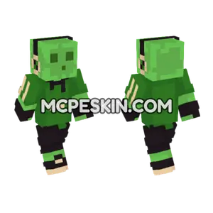 Green Slime Character Minecraft Bedrock skin