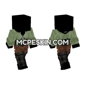 Green Vest Outfit Minecraft Bedrock skin