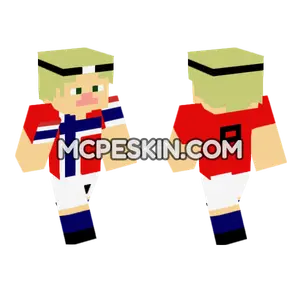 Haaland Norway Footballer Minecraft Bedrock skin