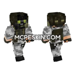 HECU Half-Life Soldier V2 Minecraft Bedrock skin