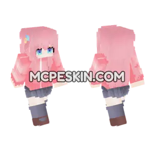 Hitori Gotou Pink Hair Minecraft Bedrock skin