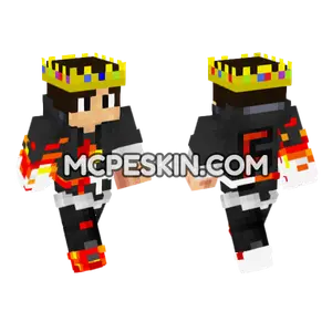 Hot Fire Skin 2 Minecraft Bedrock skin