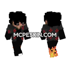 Hot Fire Skin 2 Minecraft Bedrock skin