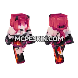 Hot Fire Skin 4 Minecraft Bedrock skin
