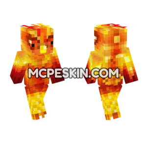 Hot Fire Skin Minecraft Bedrock skin