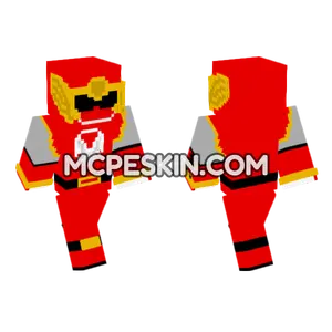 Hurricane Red Ranger Minecraft Bedrock skin