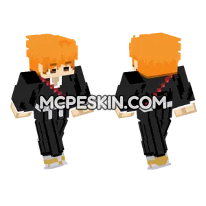 Ichigo Bleach Getsuga Tenshou Minecraft Bedrock skin