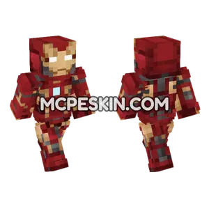 Iron Suit 3 Minecraft Bedrock skin
